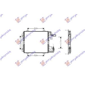 HLADNJAK KLIME (39x38) RENAULT EXPRESS (1995-1998) (OEM: 7700272616)