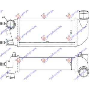 HLADNJAK INTERKULERA 1.3JTD (29x13x6.4) FORD KA (2008-2016) (OEM: 1541416, 1560794, 51787495)