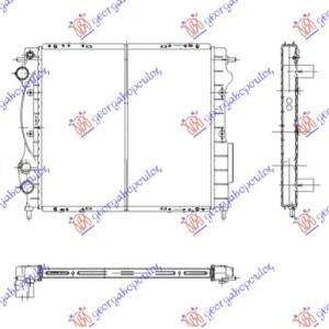 HLADNJAK MOTORA 1.2 - 1.4 8V +A/C (43x40) RENAULT CLIO (1990-1994) (OEM: 7700806575)