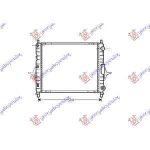 HLADNJAK MOTORA 1.2i M/A +A/C (43x39.5) RENAULT TWINGO (1992-1998) (OEM: 7701038688)