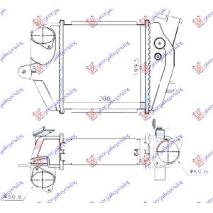 HLADNJAK INTERKULERA 2.0 CD DIZEL (200X205X64) MAZDA 5 (2005-2010) (OEM: 1231015, 1316496, 1353523)