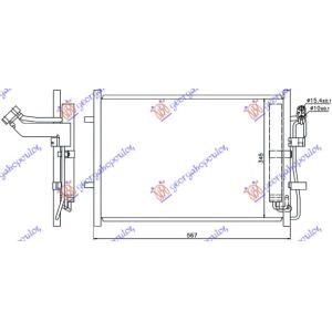 HLADNJAK KLIME 1.6 DIZEL (525x360x12) MAZDA 5 (2005-2010) (OEM: BBR4-61-480A, BBR461480A, BBR461480B)