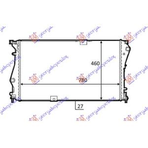 HLADNJAK MOTORA 2.0 CDTi (78x45.8) VALEO TIP RENAULT TRAFIC (2006-2014) (OEM: 2140000Q2G, 214109682R, 4406359)