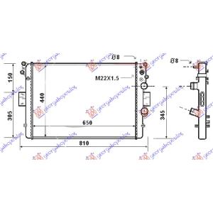 HLADNJAK MOTORA 2.8D - TDi - A/C (65x44x32) IVECO DAILY (2000-2007) (OEM: 99488591)