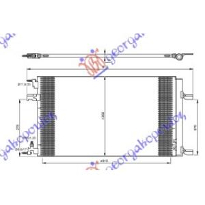 HLADNJAK KLIME 1.4 - 1.6TURBO - 1.7 - 2.0CDTi (63.5x3 OPEL INSIGNIA (2008-2013) (OEM: 1850135, 1850220, 1850270)