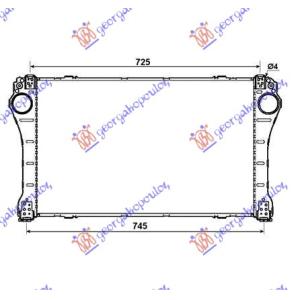 HLADNJAK INTERKULERA 2.2 D4D (690x370x26) TOYOTA AURIS (2006-2010) (OEM: 179400R040)