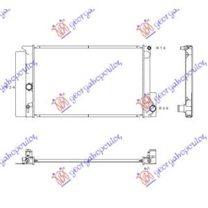 HLADNJAK 1.3 - 1.4 - 1.6 - 1.8 BENZIN MANUALNI600x375x16 TOYOTA AURIS (2006-2010) (OEM: 16400-0D400, 164000D400, 164000D410)