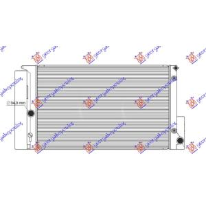 HLADNJAK MOTORA 1.3 - 1.4 - 1.6 - 1.8 BENZIN ?UTO 600x375 TOYOTA AURIS (2006-2010) (OEM: 16400-37230, 164000D400, 164000D480)