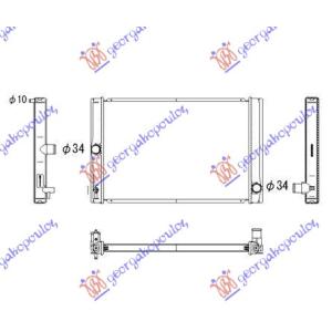 HLADNJAK MOTORA 1.4 D4d (55x37) TOYOTA AURIS (2006-2010) (OEM: 16400-0N060, 164000N060)