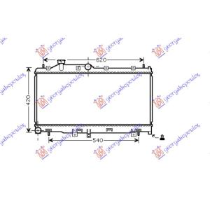 HLADNJAK MOTORA 2.0 - 2.5i - 16V (34x68.5x16)MANUALNI SUBARU LEGACY/OUTBACK (2004-2010) (OEM: 45111-AG000, 45111-AG010, 45111-AG011)