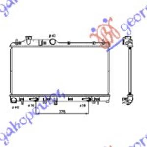 HLADNJAK MOTORA 2.0 - 2.5i - 16V (34x68.5x16)AUTO SUBARU LEGACY/OUTBACK (2004-2010) (OEM: 45111-AG000, 45111-AG001, 45111AG000)
