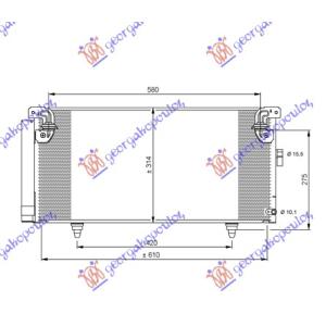 HLADNJAK KLIME BENZIN - DIZEL (61.5x29.7x16 SUBARU LEGACY/OUTBACK (2004-2010) (OEM: 73210-AG000, 73210AG000)