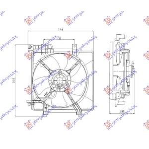 VENTILATOR KOMPLET BEZ TURBO BENZIN SUBARU LEGACY/OUTBACK (2004-2010) (OEM: 45121AG02A)