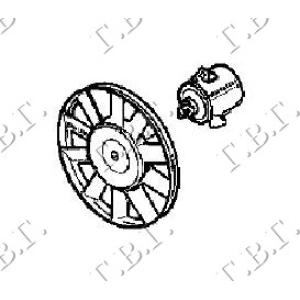 VENTILATOR KOMPLET (30cm) - A/C BENZIN RENAULT 19 (1992-1995) (OEM: 7700785115)