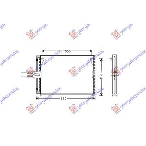 HLADNJAK KLIME BENZIN/DIZEL (59x42.8) (SRAF) RENAULT LAGUNA (1994-1998) (OEM: 7701038227)