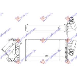 GREJAC KABINE (M) +/ - AC (262x157) RENAULT LAGUNA (1994-1998) (OEM: 7701038542)