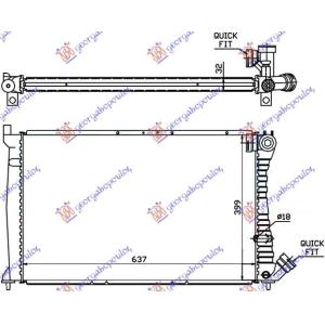 HLADNJAK 2.0i - 8VT. - 1.9 - 2.1T.D (64x40)MAN/AUT PEUGEOT 406 SDN (1996-2005) (OEM: 1301SG)