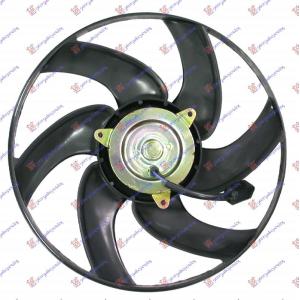 VENTILATOR KLIME (MOTOR+ELISA) BENZIN/DIZEL (340mm) - PEUGEOT PARTNER (2002-2008) (OEM: 1250F9, 125376, 125388)