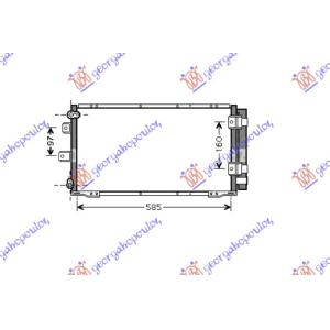 HLADNJAK KLIME (69x34) 92 - 93 (9/12.9) TOYOTA COROLLA (E 10) L/B (5D) (1992-1996) (OEM: 8846012410)