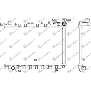 HLADNJAK MOTORA 1.4-1.6 (52.8x32) (28/28) NISSAN SUNNY (N14) L/B (1992-1995) (OEM: 214100M100, 2141062C01)