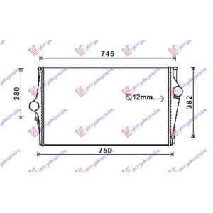 HLADNJAK INTERKULERA BENZIN/DIZEL (690x420x30) VOLVO XC90 (2003-2014) (OEM: 8627375, 30741579, 30748808)