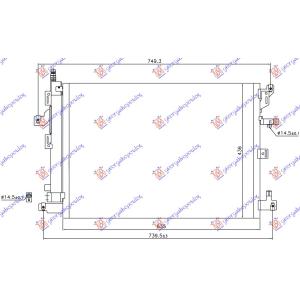 HLADNJAK KLIME BENZIN DIZEL 06 - (635x436x16) VOLVO XC90 (2003-2014) (OEM: 30648955, 30781280, 31369510)