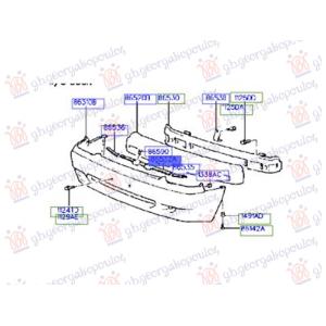 SINA PREDNJEG BRANIKA GORNJI DEO (O) HYUNDAI ACCENT H/B (1994-1997) (OEM: 8653222000)