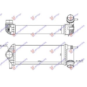 HLADNJAK INTERKULERA 1.2TCE - 1.5DCi (375x145)Q.FIT RENAULT KANGOO (2008-2013) (OEM: 144961489R, 4150900014)