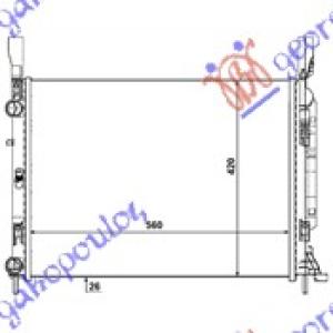 HLADNJAK MOTORA 1.6i 16V - 1.5 DCi (56x41x23) RENAULT KANGOO (2008-2013) (OEM: 8200418327, 8200418328)