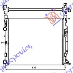 HLADNJAK MOTORA 1.6i16V - 1.5DCi+AC (56x48x26) RENAULT KANGOO (2008-2013) (OEM: 4155000102, 8200455801)