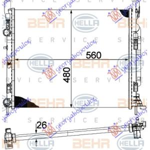 HLADNJAK MOTORA 1.6 BENZIN 1.5DIZEL +AC (56x48)B - A RENAULT KANGOO (2008-2013) (OEM: 4155000102, 8200455801)