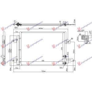 HLADNJAK KLIME 2.5 BENZIN (RS) (MAN/AUTO) (546x378x16) AUDI A3 (2008-2012) (OEM: 8J0820411A, 8J0820411B)