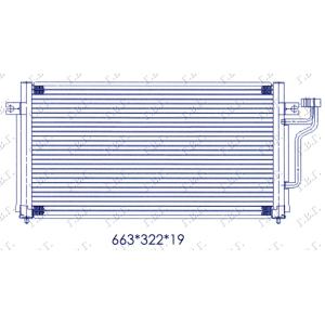 HLADNJAK KLIME (59.6x30.5) MITSUBISHI COLT (1992-1995) (OEM: MB115853, MB657967, MB657968)