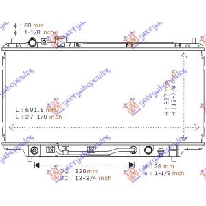 HLADNJAK MOTORA 1.3 - 1.5 16V - 1.6 - 18i (32.5x68) MAZDA 323 SDN (1995-1997) (OEM: B6BF15200G)