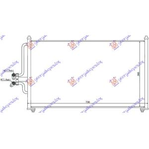 HLADNJAK KLIME 2.0 - 2.3i16 - 3.0i24V (70x43) - 04 MAZDA TRIBUTE (2002-2008) (OEM: 1L8H19710AA)