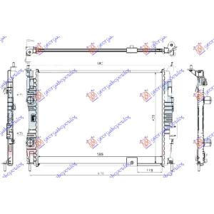 HLADNJAK MOTORA 1.6 BENZIN (590x430x16) BEZ CEVI NISSAN QASHQAI (2007-2010) (OEM: 21400JD000, 21400JD00E)