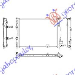 HLADNJAK MOTORA 1.5 DCi (59x45.6x34) NISSAN QASHQAI (2007-2010) (OEM: 21400-JD50B, 21400-JD51B, 21400JD50A)