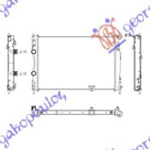 HLADNJAK MOTORA 2.0 DCi (63x44.5x34) (KOYO) NISSAN QASHQAI 2007-2010 (J10/NJ10) (OEM: 21400-JD71A, 21400JD70A, 21400JD71A)