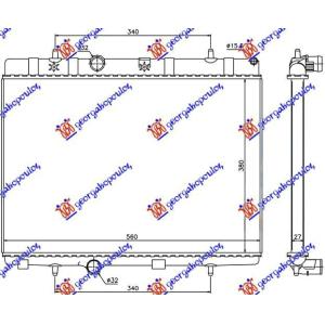 HLADNJAK MOTORA BENZIN/DIZEL (38x56x2.7) (LEMLJEN SPOJ) PEUGEOT 1007 (2005-2009) (OEM: 1330.P8, 1330.P9, 1330A1)