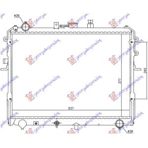 HLADNJAK MOTORA 2.200 DIZEL (34.8x56.9x32) MAZDA BONGO E2200 (1992-1995) (OEM: RF01-15-200A, RF0115200A)