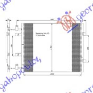 HLADNJAK KLIME 2.0 DCi 06 - 08 (54x46) NISSAN PRIMASTAR (2006-2016) (OEM: 8200411148)