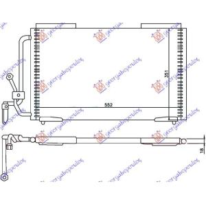 HLADNJAK KLIME (54.4x35.4) PEUGEOT 405 (1993-1995) (OEM: 6455R3)