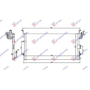 HLADNJAK KLIME (720x340x16) HYUNDAI SONATA (1992-1996) (OEM: 9760638003)