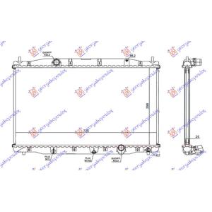 HLADNJAK MOTORA 2.2 CDTi DIZEL (MAN) (398x726x26) (NRF) HONDA CR-V 2007-2010 (RE) (OEM: 19010R06E01)