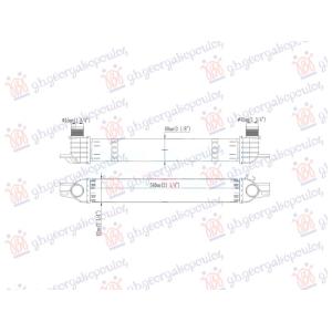 HLADNJAK INTERKULERA 1.3 DIZEL (540x82) PEUGEOT BIPPER (2008-) (OEM: 51877663, 52003730)