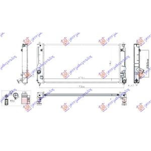 HLADNJAK MOTORA 1.8 16V VVTI (65x31.8) TOYOTA CELICA (2001-2006) (OEM: 16400-22060, 1640022060)