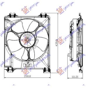 VENTILATOR KOMPLET 1.9JTD 1.9DDiS SUZUKI SX4 (2007-2013) (OEM: 71746871, 71746872, 71746873)