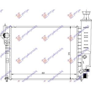 HLADNJAK MOTORA 1.4 - 1.6cc +/ - A/C (46x38) PEUGEOT 405 (1987-1993) (OEM: 1300N4)