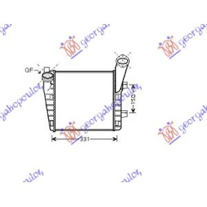 HLADNJAK INTERKULERA 5.0TDi - 4.5i 24V Desna str. VW TOUAREG (2003-2010) (OEM: 7L0145804, 7L0145804A, 7L6145804B)