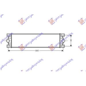 HLADNJAK INTERKULERA DIZEL 03 - (74x17.5x4.0) RENAULT MASTER/MASCOTT (1998-2009) (OEM: 7701057121)